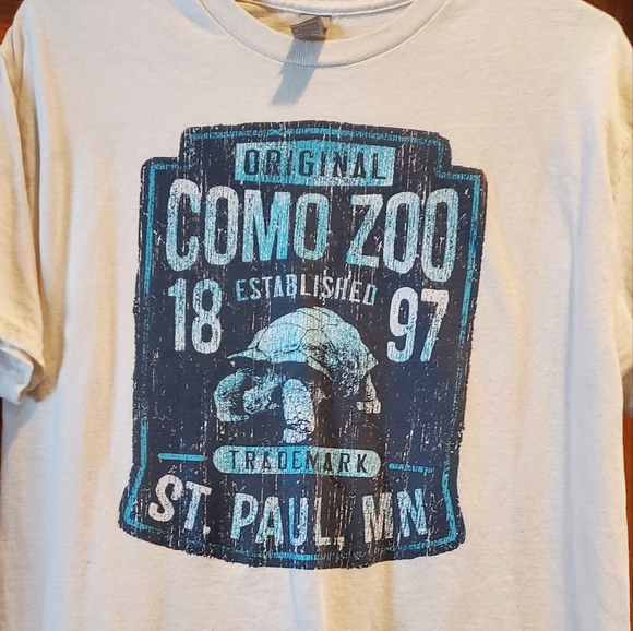 Gildan, Men's, Medium Tee Shirt, Como Zoo, 1897, St Paul MN, Never Worn, Perfect - Picture 3 of 5